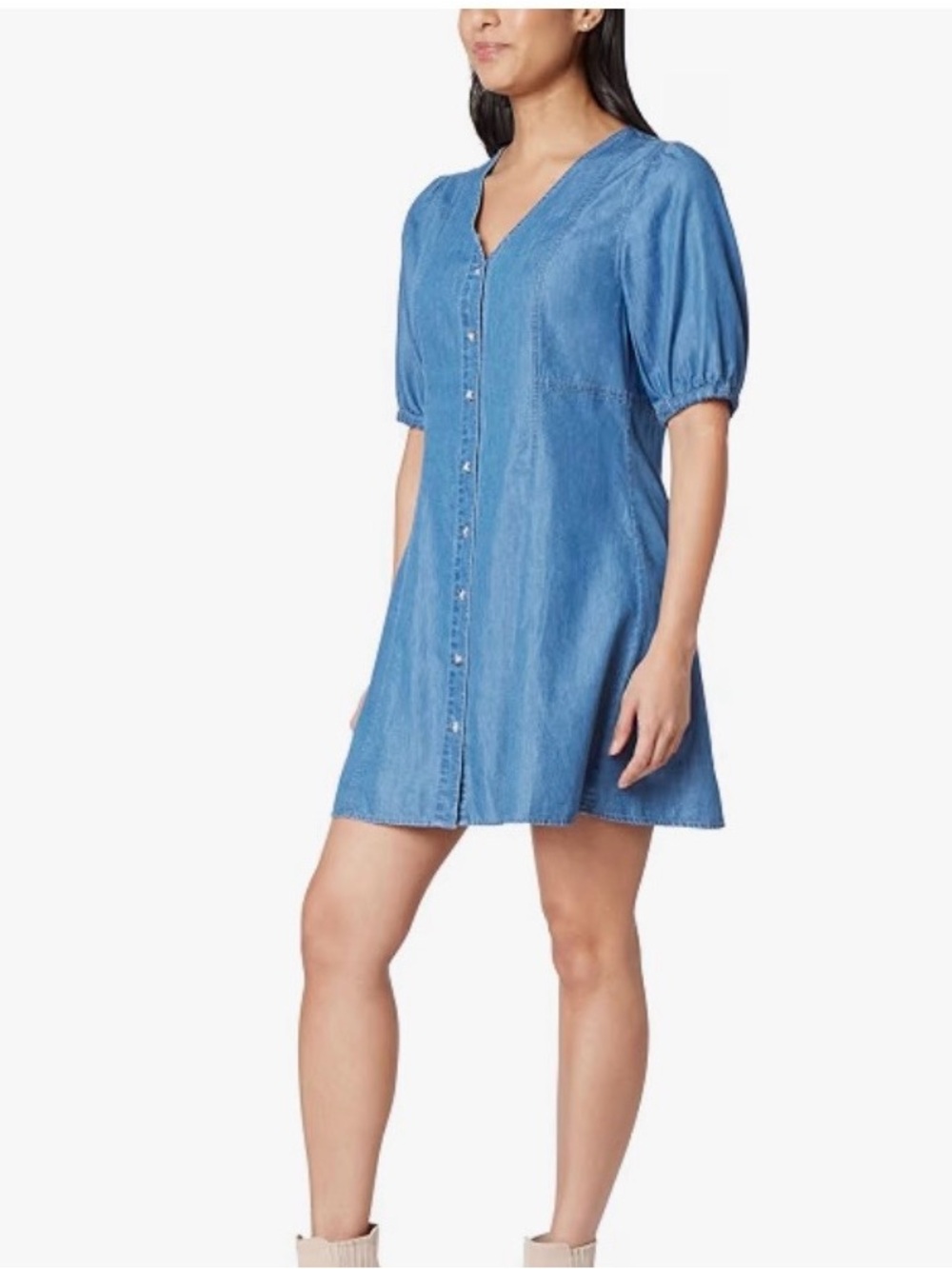 NWT Angels Forever Young Greta Chambray Denim Dress Size Small